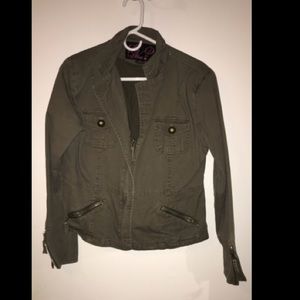 Olive green military style jacket